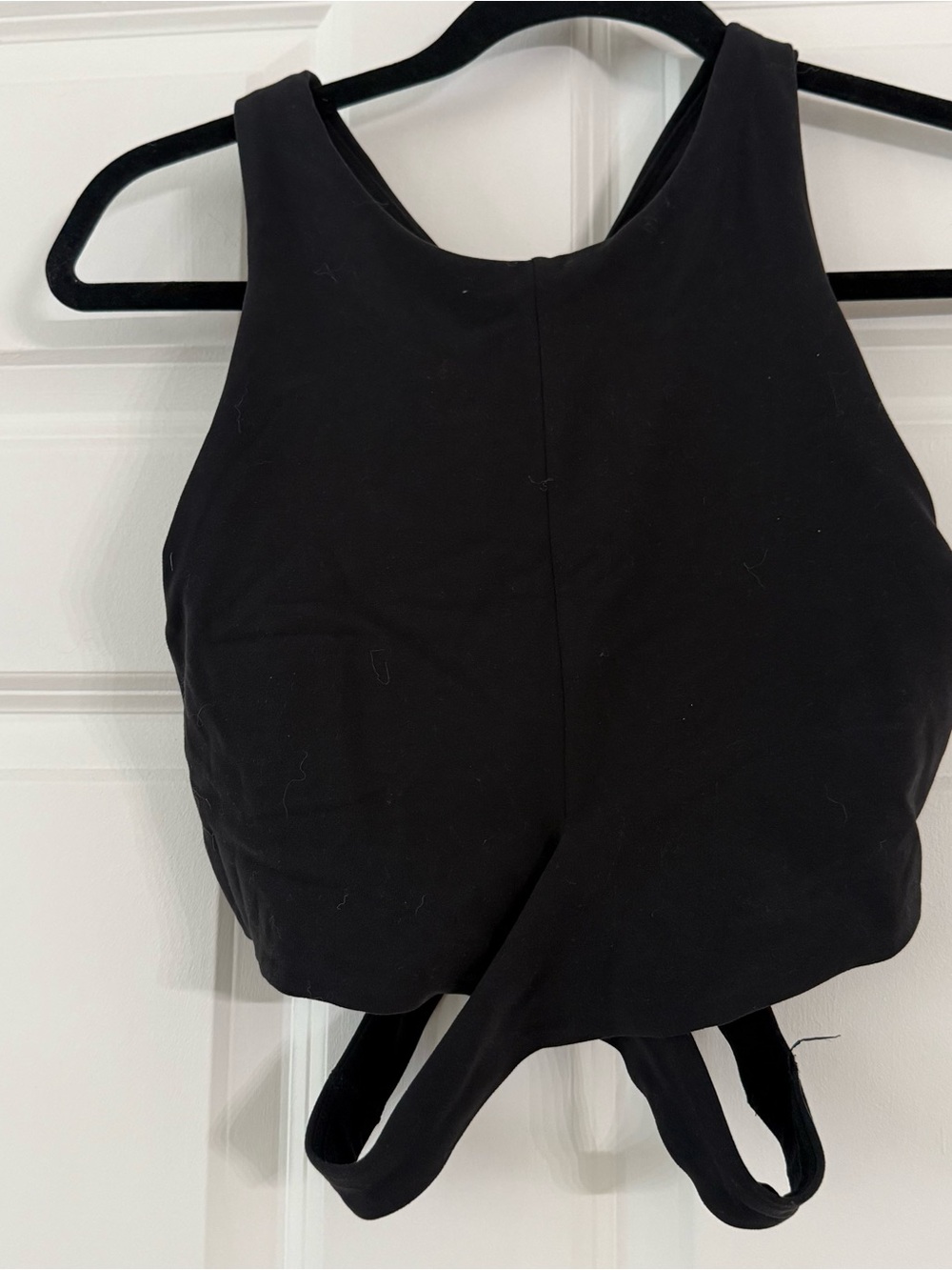 Athleta Black Criss Cross Longline Sport Bra